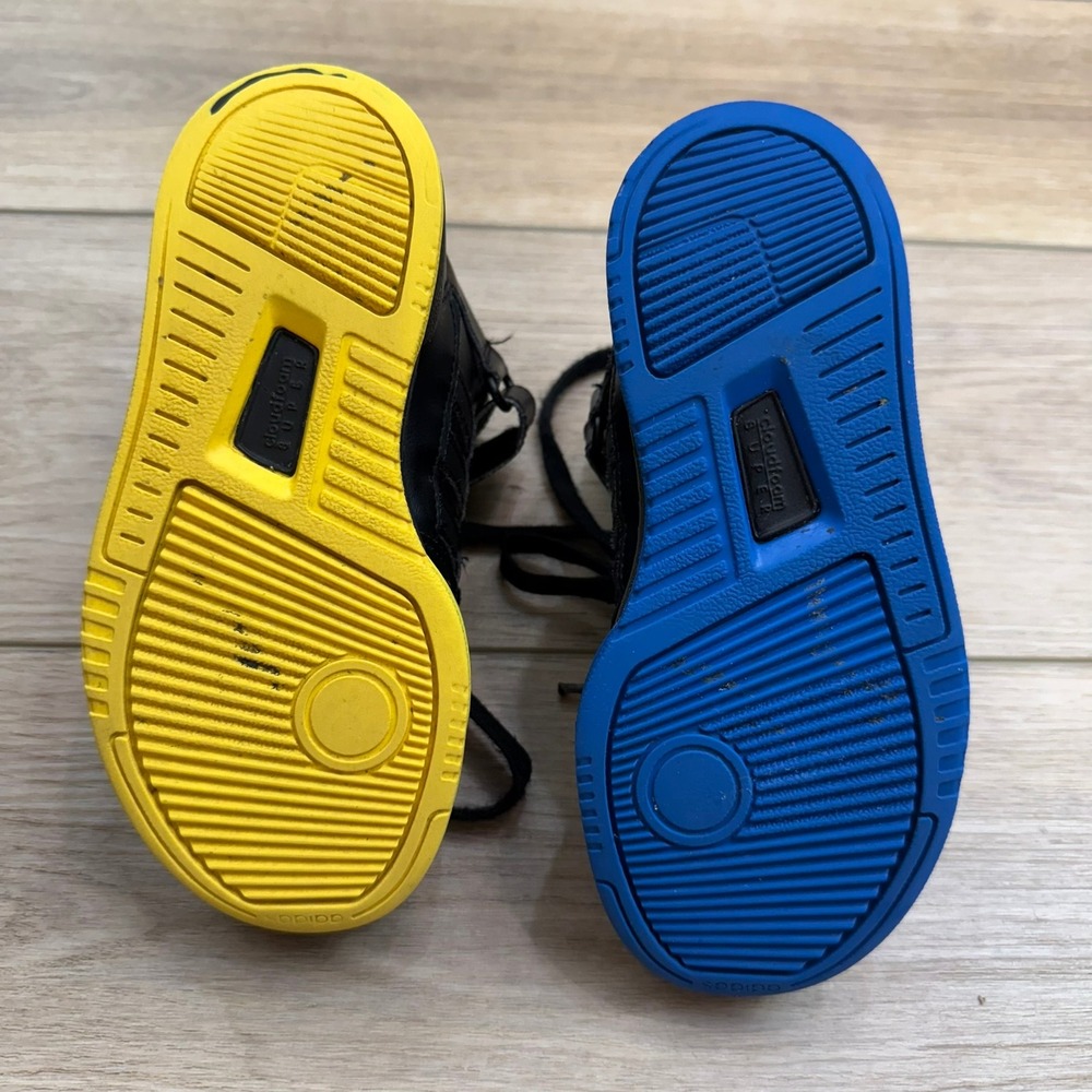 adidas Black Sneakers with Blue, Red and Yellow Accents. Size 12 (Toddler) - Picture 7 of 12